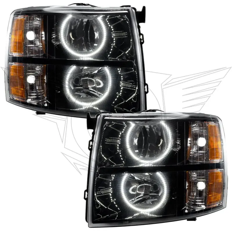 Oracle Lighting 7105 2007-2013 Chevy Silverado Pre-Assembled Headlights-Black 1