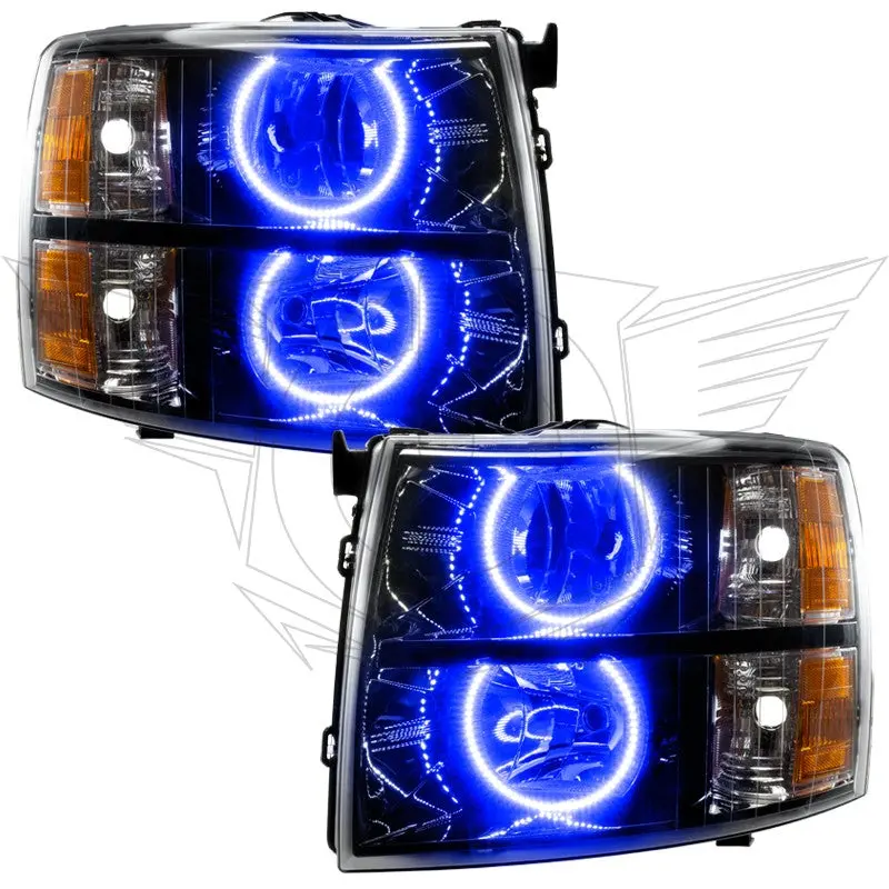 Oracle Lighting 7105 2007-2013 Chevy Silverado Pre-Assembled Headlights-Black 2
