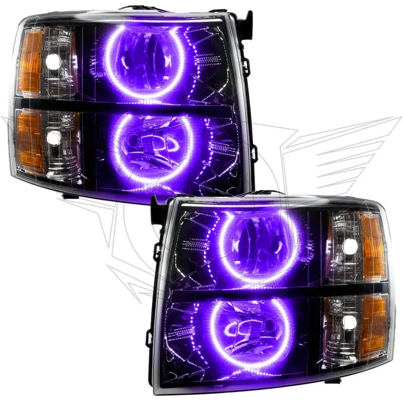 Oracle Lighting 7105 2007-2013 Chevy Silverado Pre-Assembled Headlights-Black 4