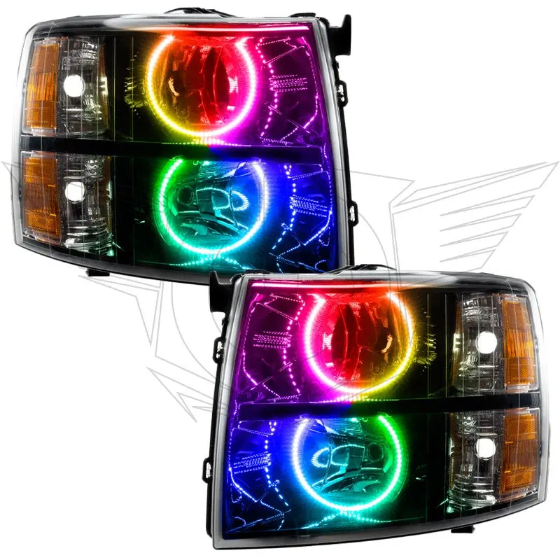 Oracle Lighting 7105 2007-2013 Chevy Silverado Pre-Assembled Headlights-Black 5