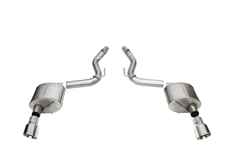 Corsa 2024-2024 Ford Mustang Sport Axle-Back Dual Rear Exit With 4.5In Polished Pro-Series Tips 1