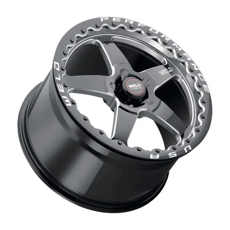 Weld Magnum Import 13X10 / 4X100mm Bp / 5In. Bs Black Wheel - Black Single Beadlock Mt 1