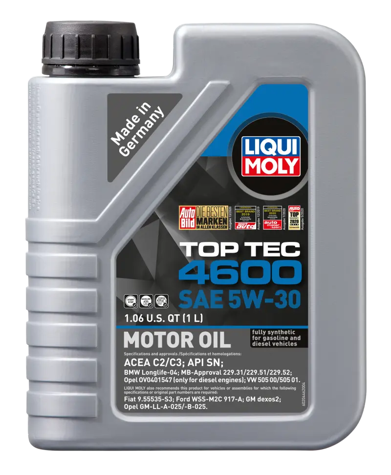 Liqui Moly 1L Top Tec 4600 Motor Oil 5W30 - Case Of 6 1