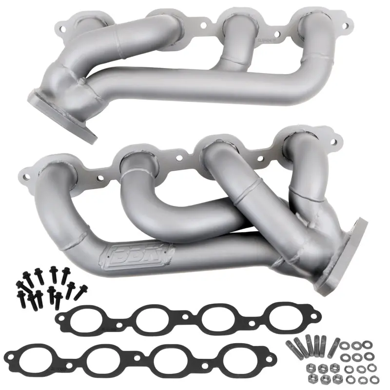Bbk 4047 Performance Shorty Tuned Length Exhaust Headers With Titanium Ceramic Finish For 2014-2018 Gm Truck 5.3/6.2L 1
