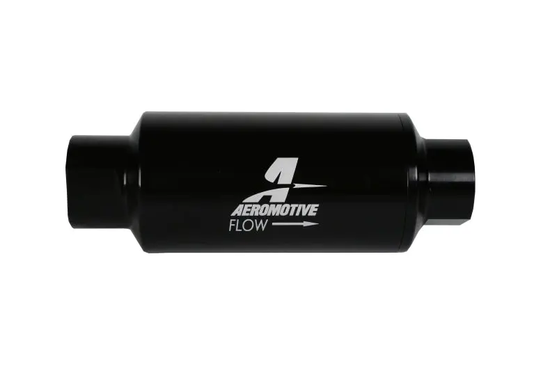 Aeromotive In-Line Filter 10An 10 Micron Microglass Element Bright-Dip Black 2In Od 1