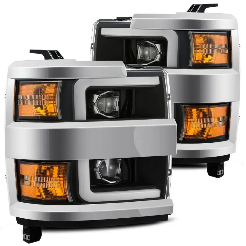 Alpharex 15-19 Chevy 2500Hd Pro-Series Proj Headlights Plank Style Blk W/Activ Light/Seq Signal/Drl 2