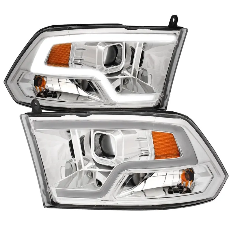 Anzo 111405 Plank Style Projector Headlights Chrome W/ Halo For 2009-2018 Dodge Ram 1500 1