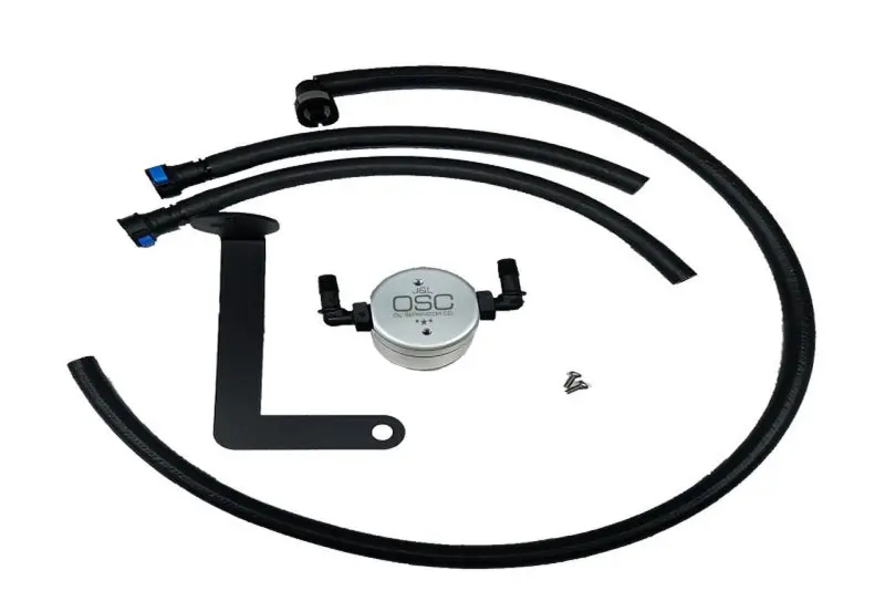 J&L 3080P-C Passenger Side Oil Separator 3.0 - Clear Anodized For 2010-2015 Chevrolet Camaro Ls3 6.2L 1