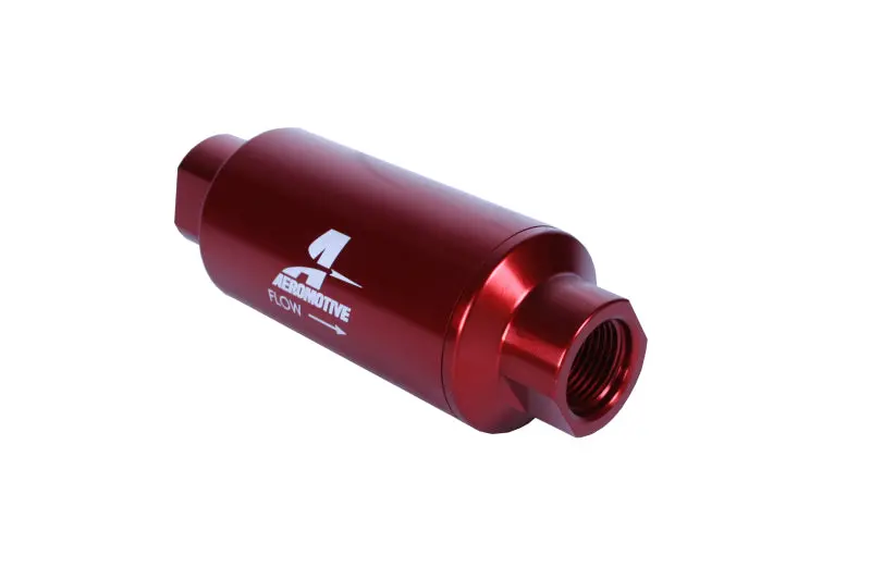 Aeromotive In-Line Filter - (An-10) 10 Micron Microglass Element Red Anodize Finish 1
