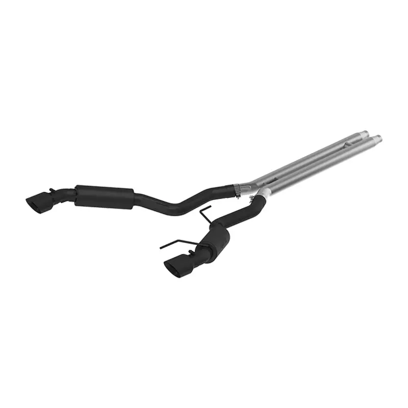 Mbrp 2015 Ford Mustang Gt 5.0 3In Cat Back Dual Split Rear Race Version 4.5In Tips - Black Coated 1