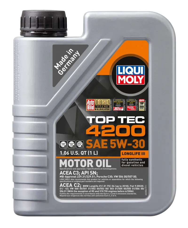Liqui Moly 1L Top Tec 4200 New Generation Motor Oil Sae 5W30 1