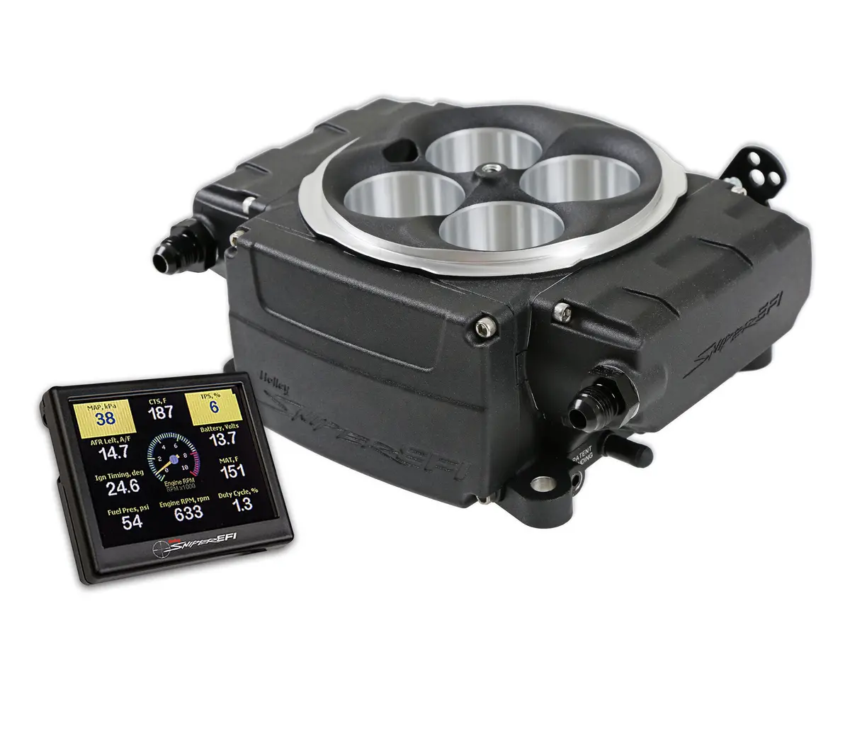 Holley 550-511-3Xx Sniper 2 Efi Base Kit - Without Pdm - 3.5 In. Handheld - Black 1