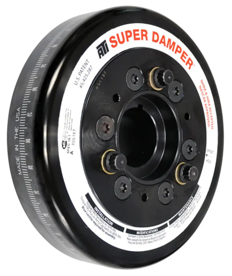 Ati 918855 Damper - 6.78In - Alum - 6 Grv - 10 Percent Ud - Ls1/Ls2 - F/V Body - 25T 8Mm Htd Drive On Rear 1