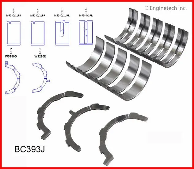 Enginetech Rcf330ap Engine Rebuild Kit For 1999 Ford 5.4L 330 Sohc V8 Vin "L,M,Z" 4