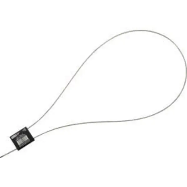 Global Industrialâ€Žâ¢ Metal Cable Seal,  1/16"X24"L,  Black,  50/Pack 1