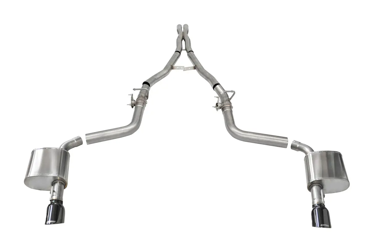 Corsa 21072Blk Cat Back Exhaust For 2015-2022 Dodge Charger 6.4L 1