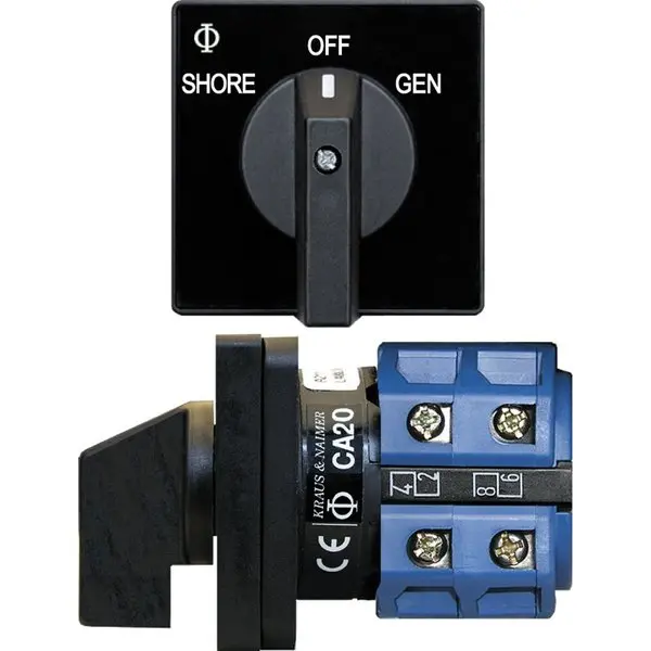 Blue Sea 9009 Switch,  Ac 120Vac 32A Off +2 Position 1