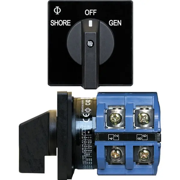 Blue Sea 9011 Switch,  Av 120Vac 65A Off +2 Positions 1