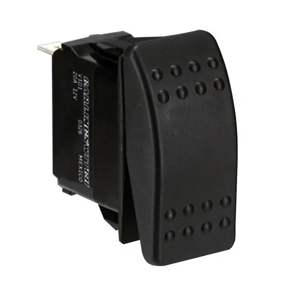 Switch Spst Black Off/(On) Waterproof Rocker 1
