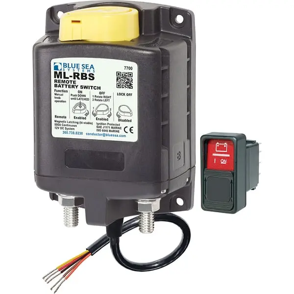 7700 Ml-Series Remote Battery Switch W/Manual Control 12Vdc 1