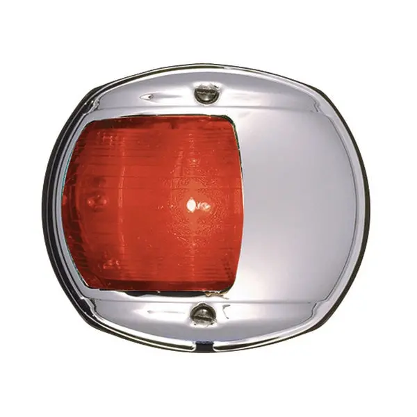 Led Side Light 12V Red W/ Chrome Plated Brass 1