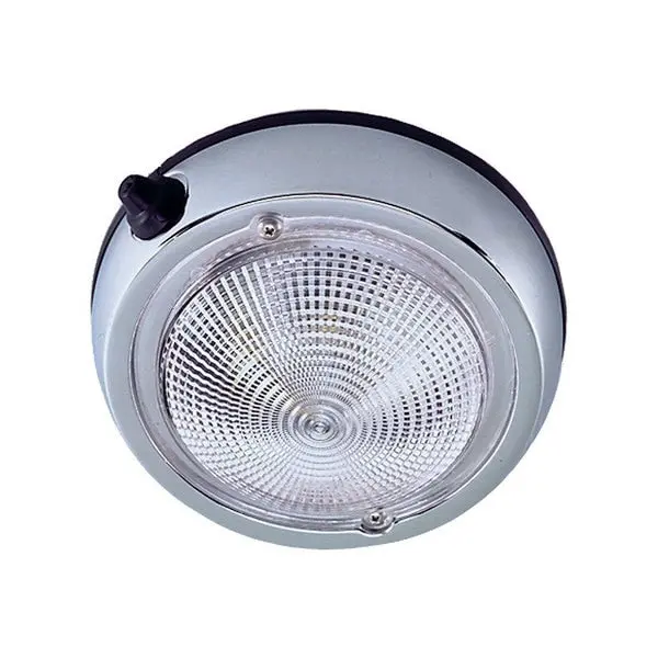Chrome Pltd Surf Mount 3 3/4 O.D.(3" Lens) Dome Light 1