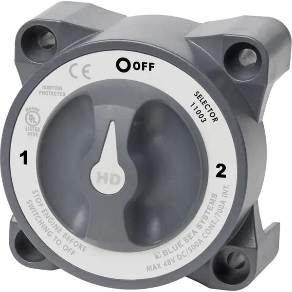 Hd-Series Battery Switch W/Alternator Field Disconnect-3-Position 1