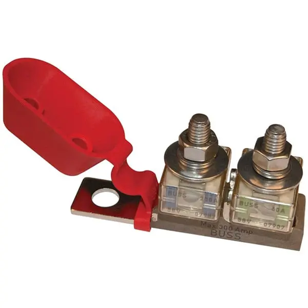 2151 Terminal Fuse Block - 3/8" Mounting Hole - 2 Terminal Studs 1