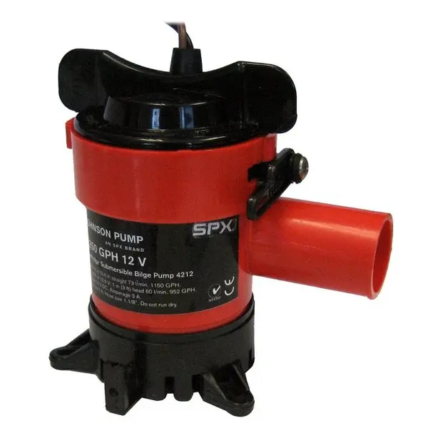 Johnson Pump 1250 Gph Bilge Pump 1-1/8" Hose 12V 1