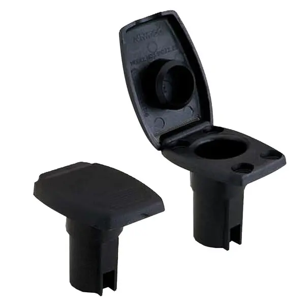 Oval 2-Pin Base F/Angled Pole - Black 1