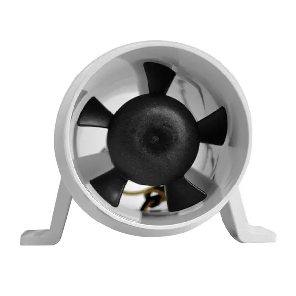 Turbo 3000 Series Water-Resitant,  In-Line Blower - 12V - White 1