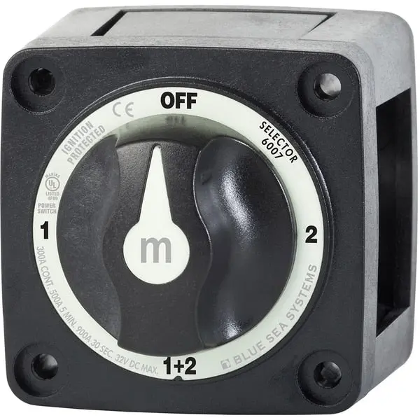6007200 Battery Switch Mini - 4 Position - Black 1