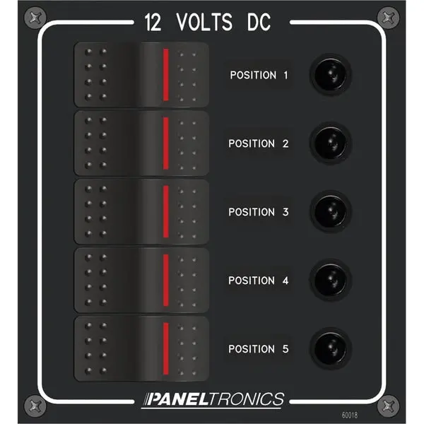 Dc 5 Position Illuminated Rocker Switch 1