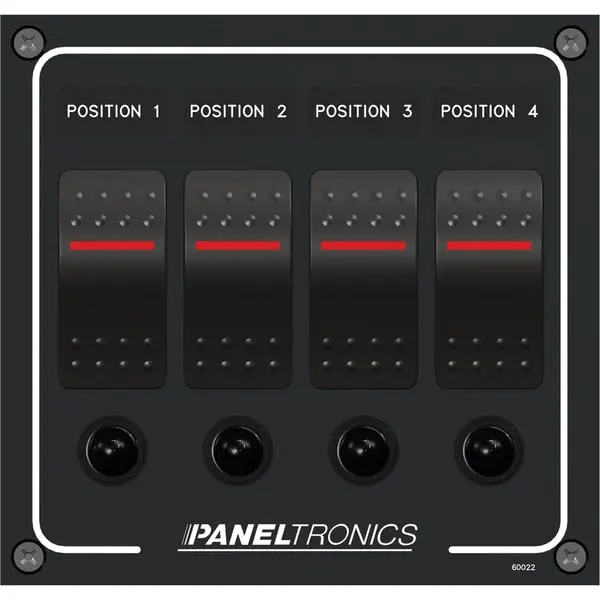 Dc 4 Position Illuminated Rocker Switch 1