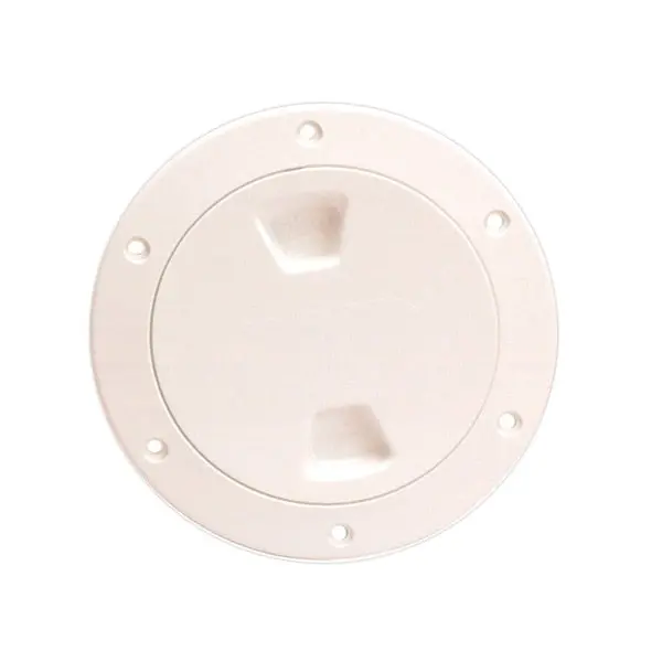 4" Smooth Center Screw-Out Deck Plate - Beige 1