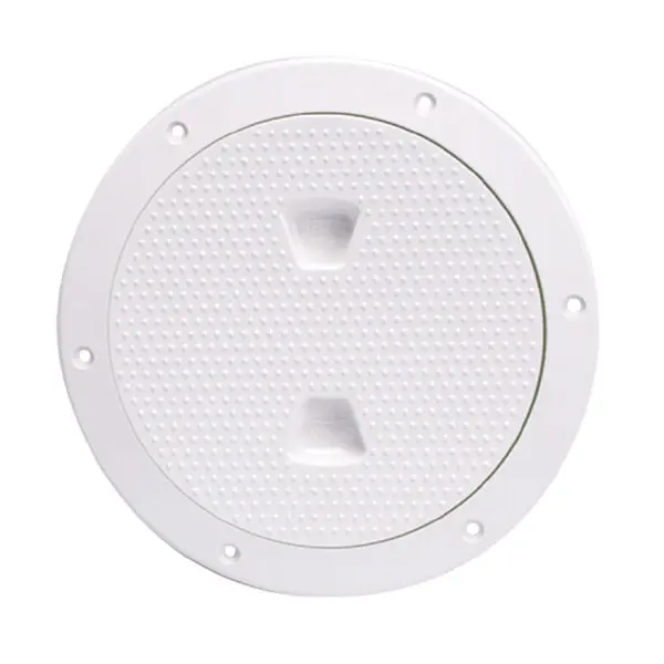 6" Non-Skid Screw-Out Deck Plate - White 1