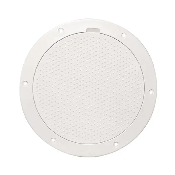 6" Non-Skid Pry-Out Deck Plate - White 1