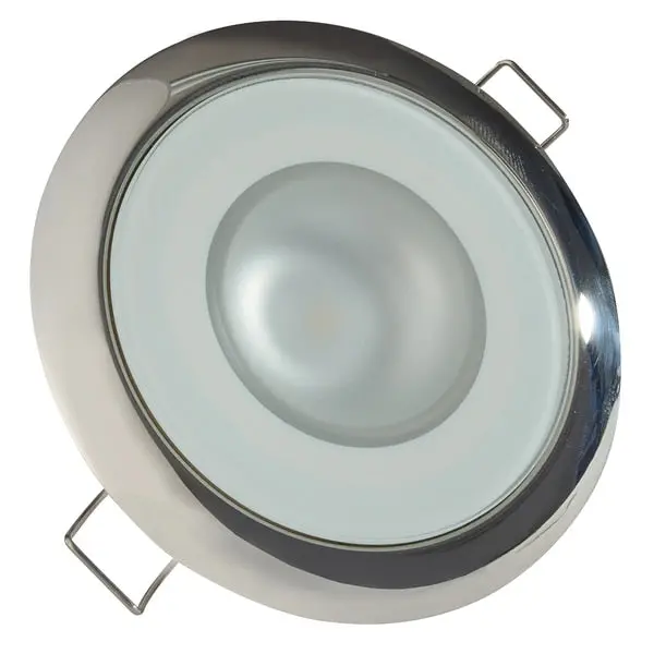 Mnt Down Light-Glass Finish/Polished Ss Bezel-Warm White Dimming 1