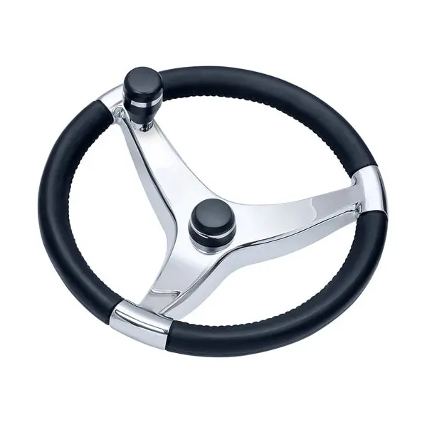 316 Cast Ss Steering Wheel W/Control Knob-15.5" Diameter 1