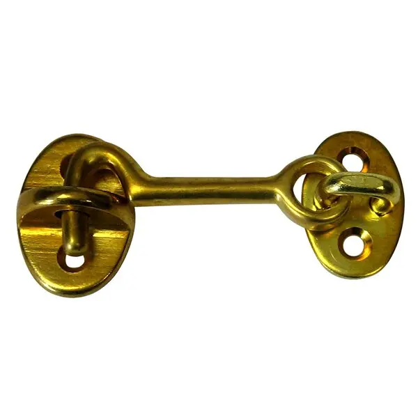 Cabin Door Hook - Polished Brass - 2" 1