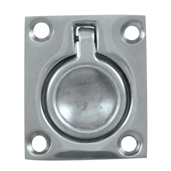 Whitecap Flush Pull Ring - Cp/Brass - 1-1/2" X 1-3/4" 1