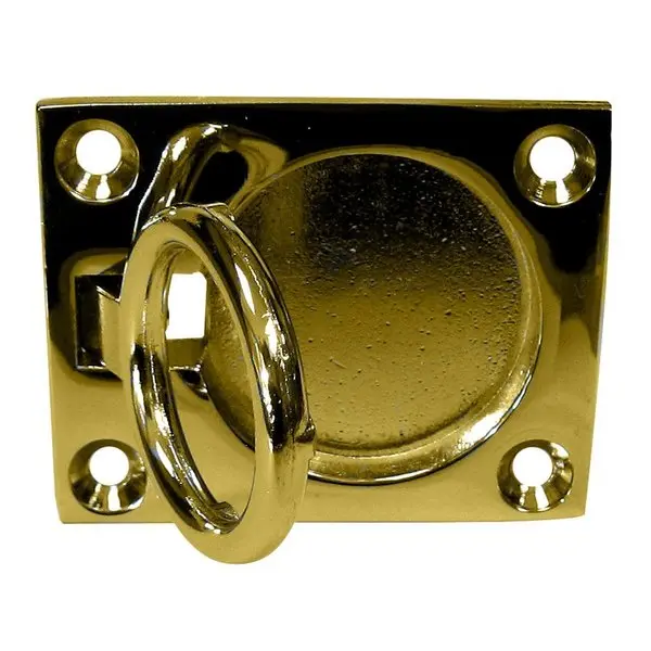 Whitecap Flush Pull Ring - Polished Brass - 2" X 2-1/2" 1