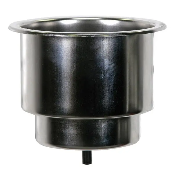 Flush Cupholder W/Drain - 302 Stainless Steel 1