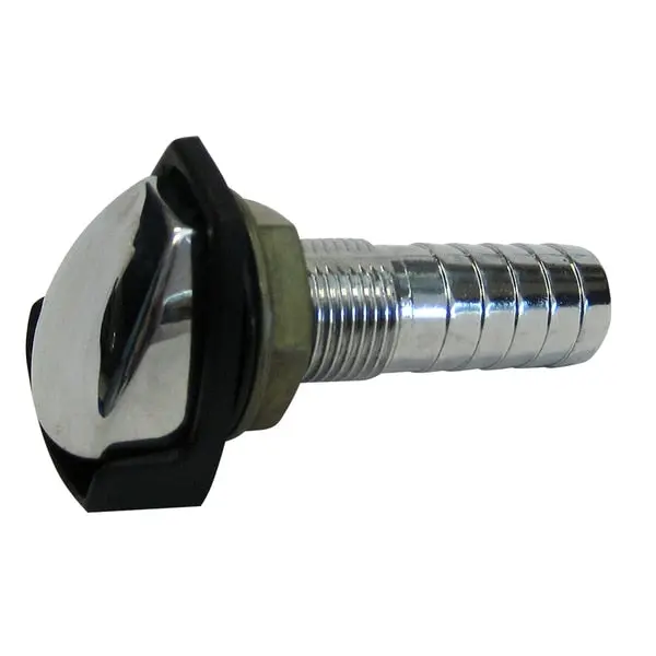 Gas Tank Vent W/ Splash Guard Cp Zinc 5/8" Hose 1
