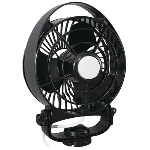 Maestro 12V 3-Speed 6" Marine Fan W/Led Light - Black 1