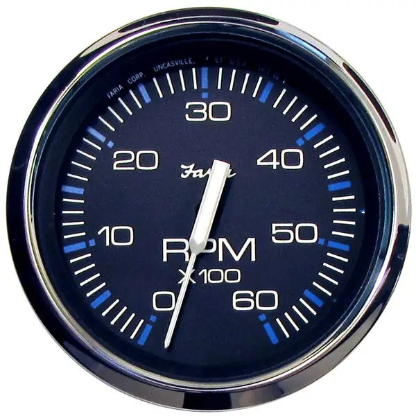 Chesapeake Black Ss 4" Tachometer - 6, 000 Rpm (Gas - Inboard & I 1