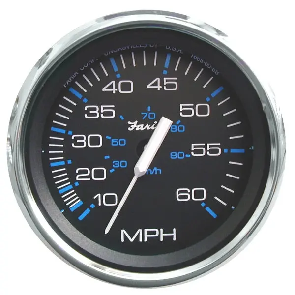 Chesapeake Black Ss 4" Speedometer - 60Mph (Mechanical) 1