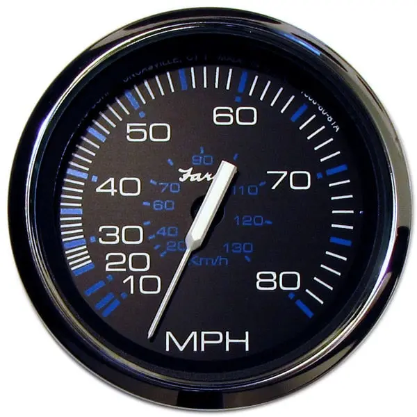 Chesapeake Black Ss 4" Speedometer - 80Mph (Mechanical) 1