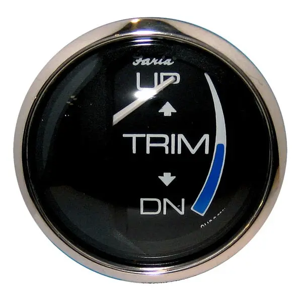 Chesapeake Black Ss 2" Trim Gauge (J/E/Suzuki Outboard) 1