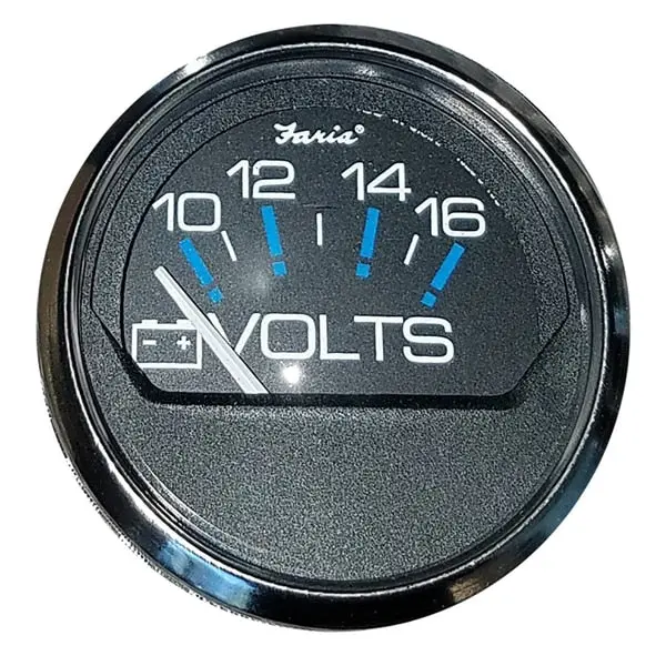 Chesapeake Black Ss 2" Voltmeter (10-16 Vdc) 1